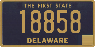 DE license plate 18858