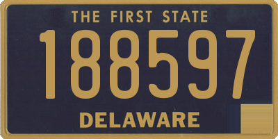 DE license plate 188597