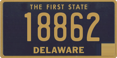 DE license plate 18862