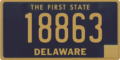 DE license plate 18863