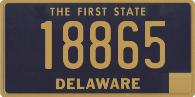 DE license plate 18865
