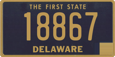 DE license plate 18867