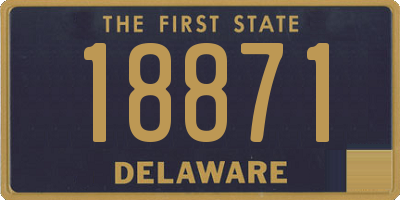 DE license plate 18871