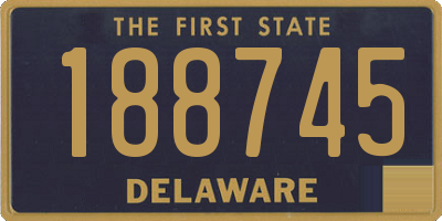 DE license plate 188745