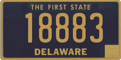 DE license plate 18883