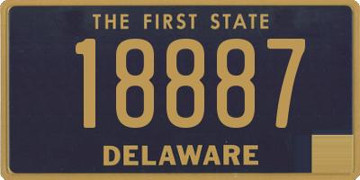 DE license plate 18887