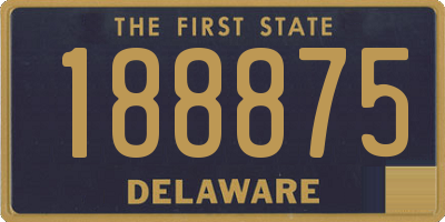 DE license plate 188875