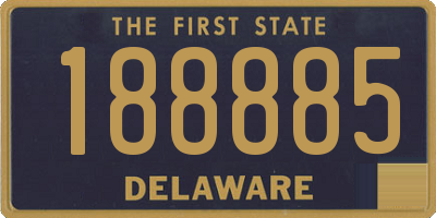 DE license plate 188885