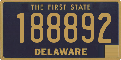 DE license plate 188892