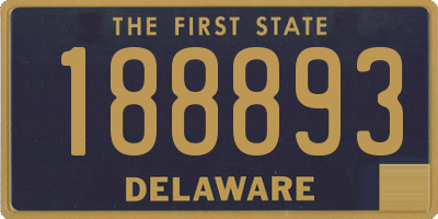 DE license plate 188893