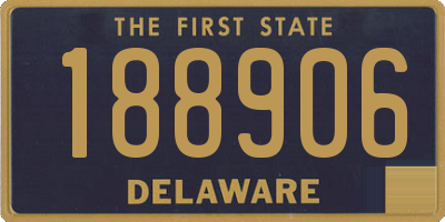 DE license plate 188906