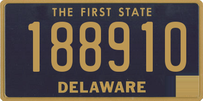 DE license plate 188910