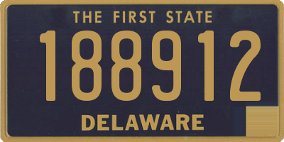 DE license plate 188912