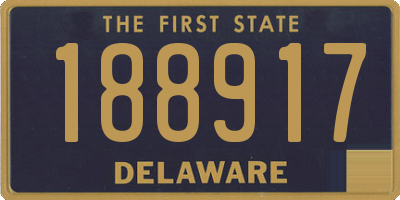 DE license plate 188917