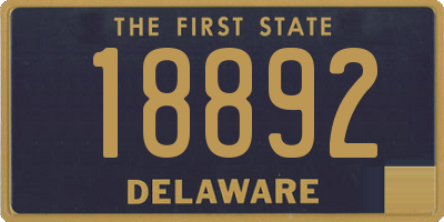 DE license plate 18892