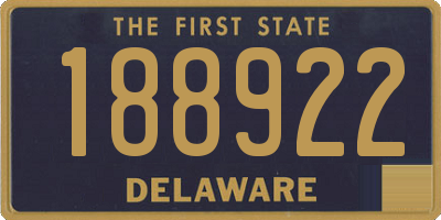 DE license plate 188922