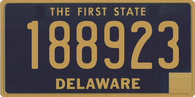 DE license plate 188923