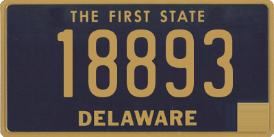 DE license plate 18893