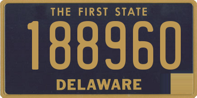 DE license plate 188960