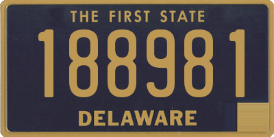 DE license plate 188981