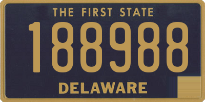 DE license plate 188988