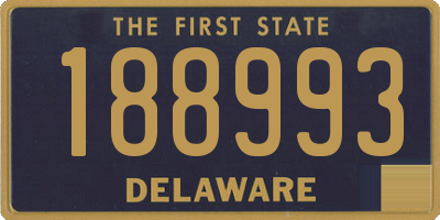 DE license plate 188993