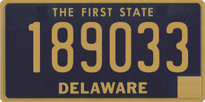 DE license plate 189033