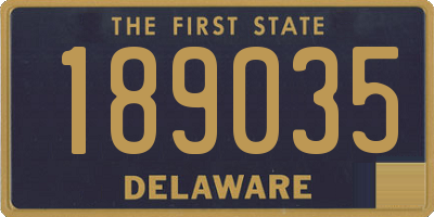 DE license plate 189035