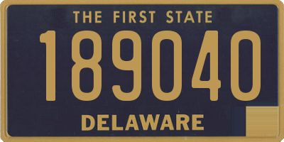 DE license plate 189040
