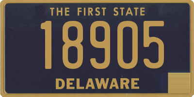 DE license plate 18905