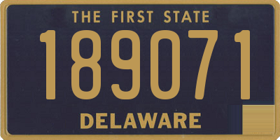 DE license plate 189071