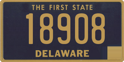 DE license plate 18908