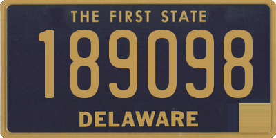 DE license plate 189098
