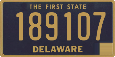 DE license plate 189107