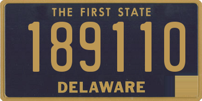 DE license plate 189110