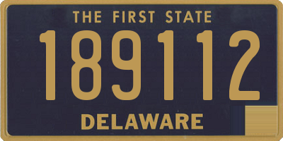 DE license plate 189112