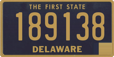 DE license plate 189138