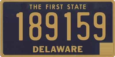 DE license plate 189159