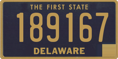 DE license plate 189167