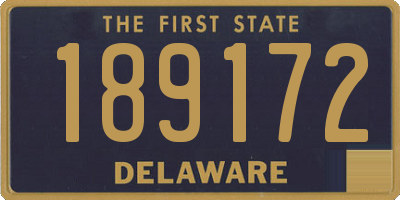 DE license plate 189172