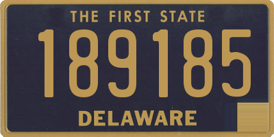 DE license plate 189185