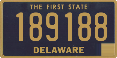 DE license plate 189188