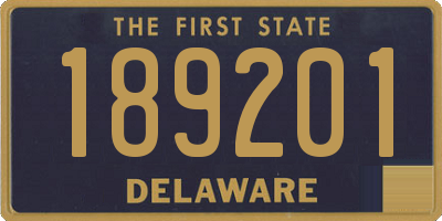 DE license plate 189201