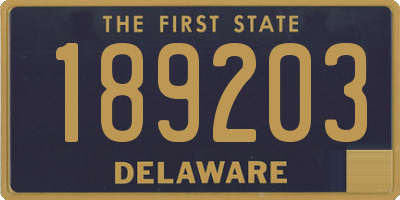 DE license plate 189203