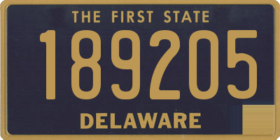 DE license plate 189205