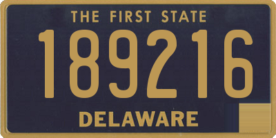 DE license plate 189216