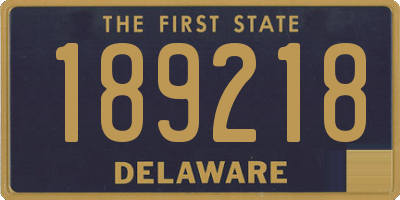 DE license plate 189218