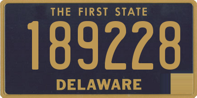 DE license plate 189228