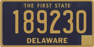 DE license plate 189230