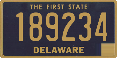 DE license plate 189234